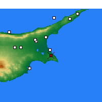 Nearby Forecast Locations - Paralimni - Carta